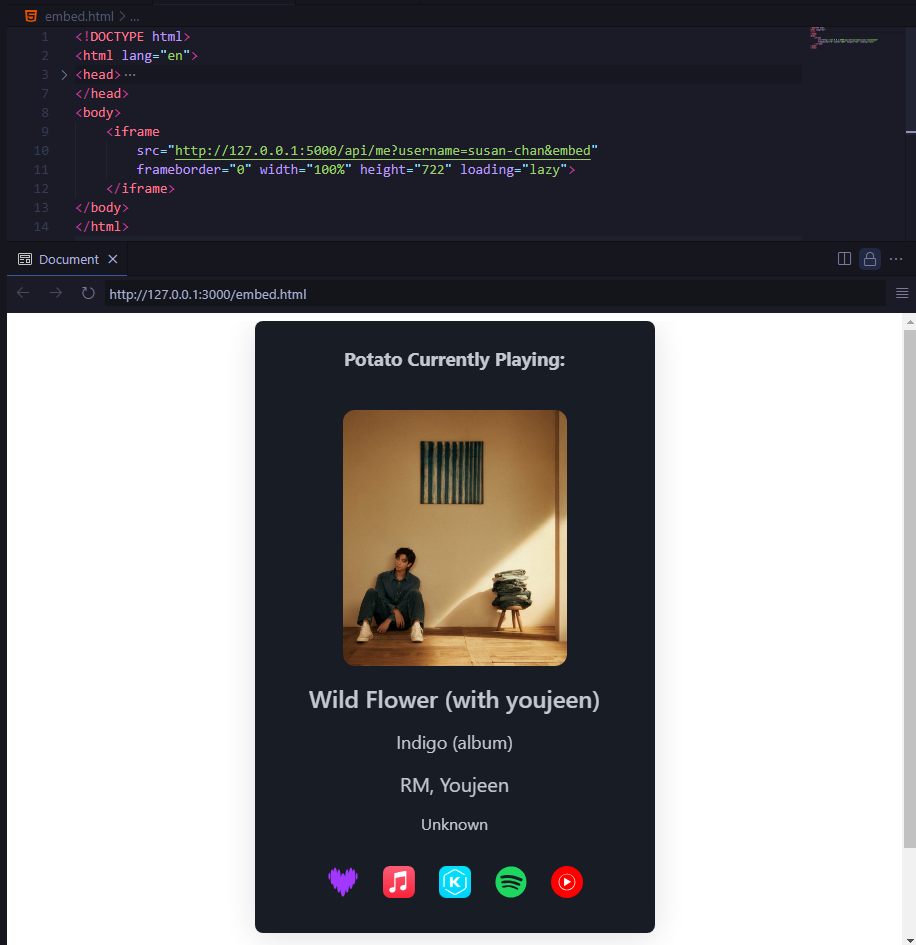 Activity embed example