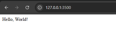 Hello, World! message from Flask app
